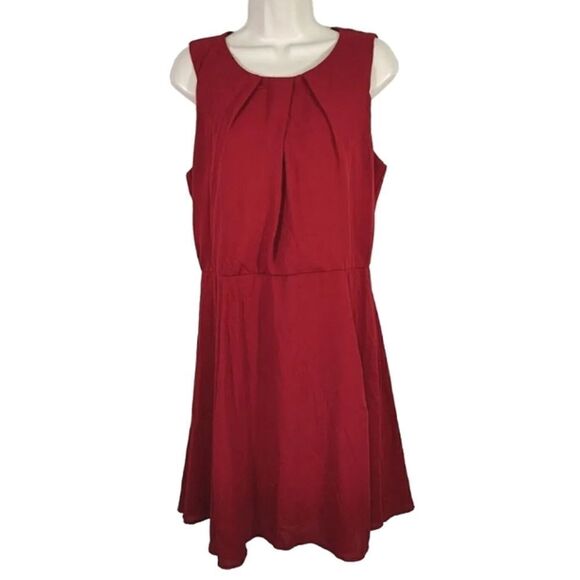Charming Charlie Chiffon Like Dress in Raspberry - Picture 1 of 6